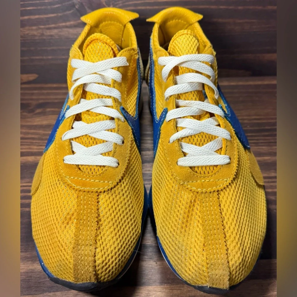 Nike Moon Racer Men’s Size 11 Shoes Yellow Ochre Gym Blue Athletic - Picture 3 of 7
